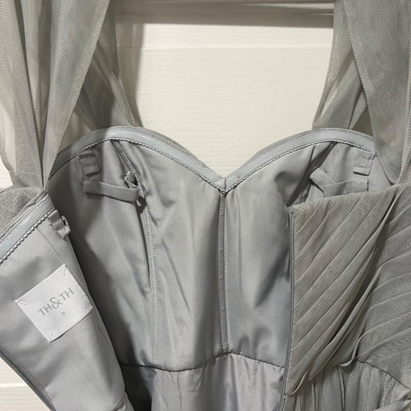 NWT TH&TH Bardot Gown (Grey, S) - Picture 6 of 15
